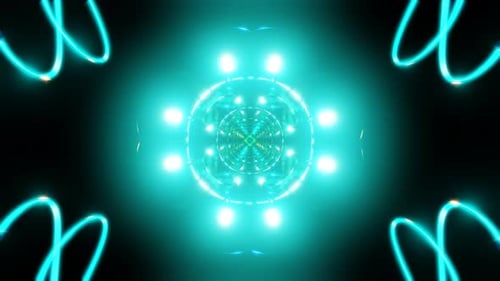 Abstract Strobe Lights and Changing Forms in Seamless Video Background