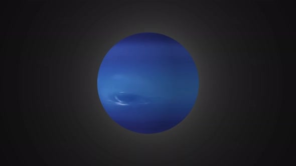 Spinning Neptune planet in rotation, Neptune planet rotating his own ...