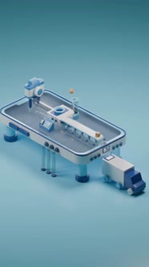 3D Loop Satisfying Online Shopping Animation