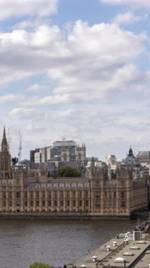 Big Ben Clock in London England in Vertical