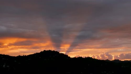 Rays Of Light At Sunset