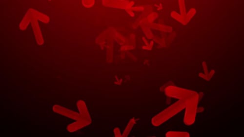Falling Arrows Red Background Loop
