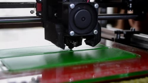 3D Printer Printing Object 3D Printer Printing Object Molten Plastic