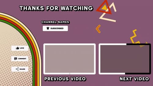 YouTube End Screen 70s nostalgia Transparent Overlay 08