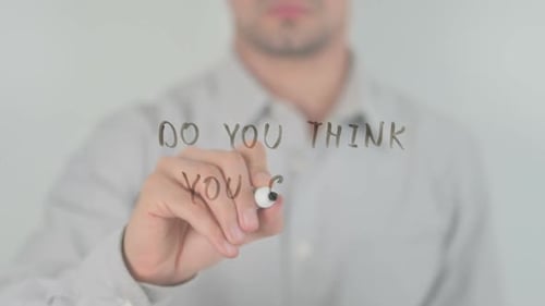 Glaubst du, du kannst? , Schreiben auf transparentem Bildschirm