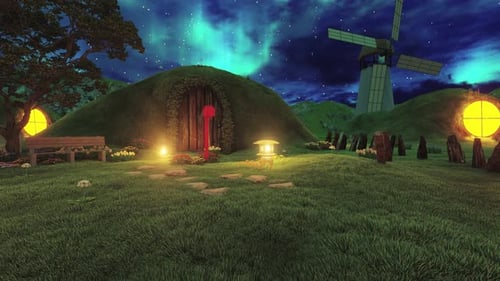 Hobbit Village Night