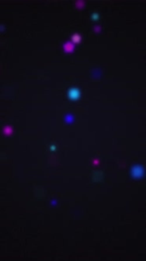 Particules de lumière bokeh abstraite, pentagone sombre et vibrant