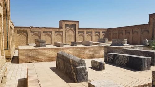 Bukhara, Uzbekistan. Chor-Bakr Necropolis, Old Ancient Walls and Tombs, Panorama