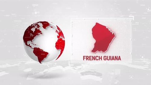 Animated Global Map Country Information Display