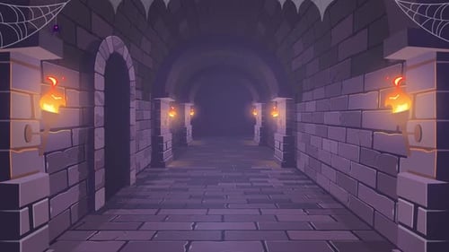 Old Prison Animated looped cartoon background