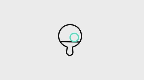 Flat Design Ping Pong Ball Bouncing Animation Loop