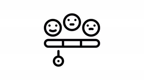 customer satisfaction line icon animation