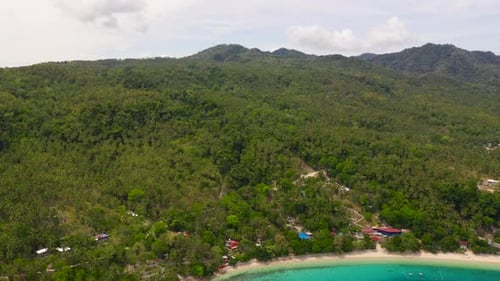 Tropical Island of Samal with Beach Philippines Mindanao