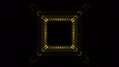 vj loop fantastick frame geometric cube fractal in dark