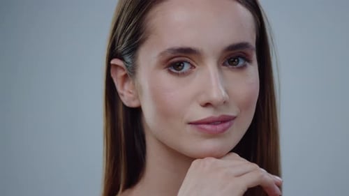 Woman Smiling in Close-Up Portrait