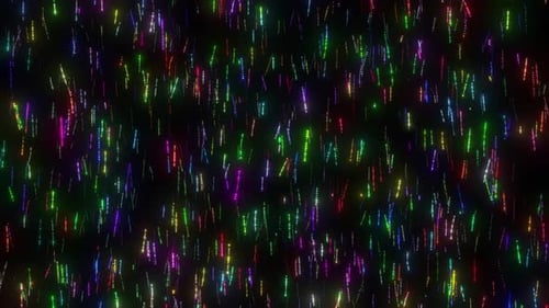 Glowing Multicolored Particle Falling Background, Glitter Particle Lights Falling Background, Partic