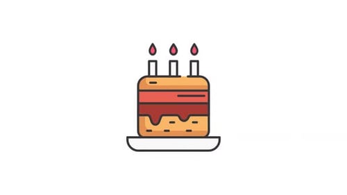 Festive Cake icon animation