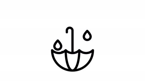 rainwater line icon animation