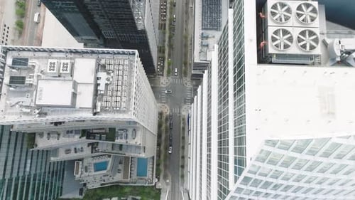 AUSTIN TEXAS USA Aerial View of Skyscrapers with Walls Composed of Clear Glass
