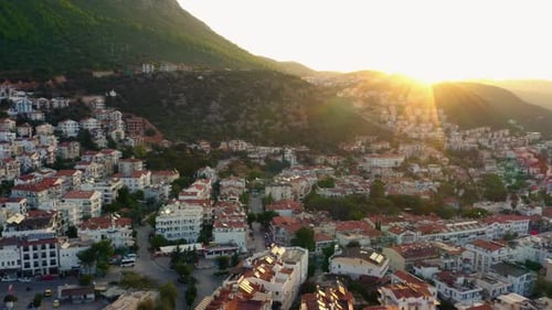 Picturesque Aerial View of Kas Town in Antalya Turkey