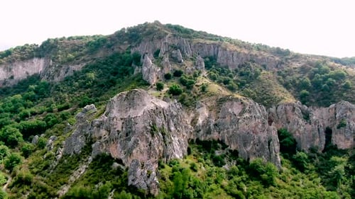 Aerial view of mountains with greenery