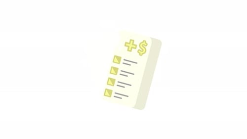 financial income statement icon animation motion graphic video design