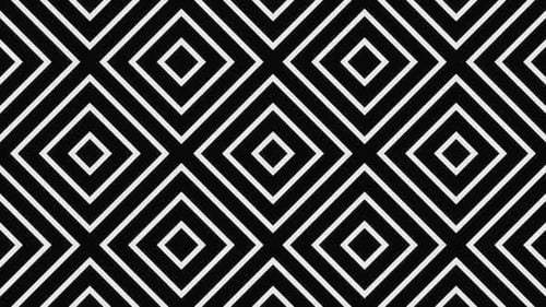 White On Black Abstract Square Patterns Background Vj Loop Animation In HD