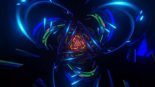 Pulsierender dreieckiger Hintergrund VJ Loop