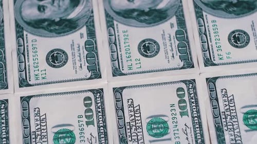 Macro Money: Neat Display of Hundred Dollar Bills