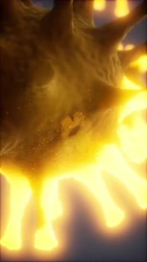 Glowing Abstract Microscopic Cell Virus Animation Background