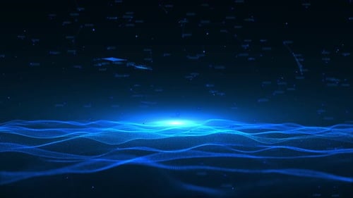 Futuristic Background of Digital Cyberspace Particles Data Network Connections Abstract Technology