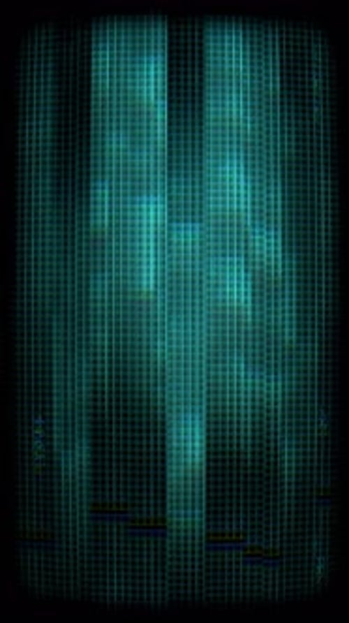 Futuristic Vertical Digital Grid Scanning Loop Background