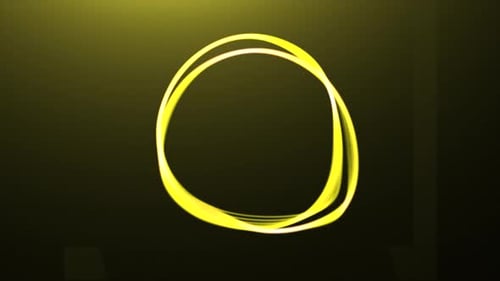 Abstract Flexible Ring Isolated on a Dark Background