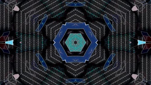 Abstract Geometric Kaleidoscope Flowing Motion Background