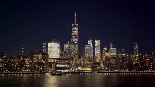 New York Skyline At Manhattan In New York United States.