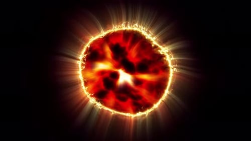 Abstract Fiery Energy Sphere Animation