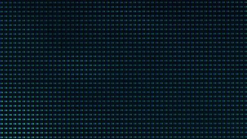 Vue macro d'un écran LCD de télévision au moment de la diffusion d'un programme télévisé