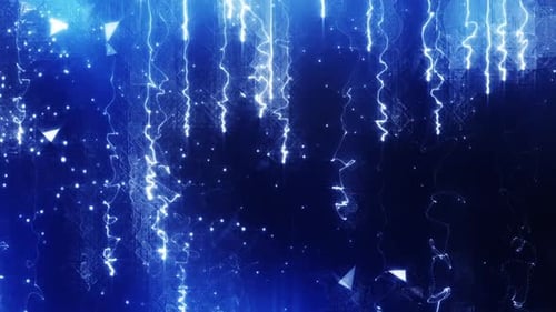 Blaue fallende Partikel des neuen Jahres