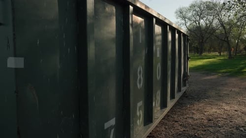 Industrial roll off dumpster to collect commercial waste