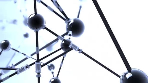 3D-Moleküle, miteinander verbundene Animationen, Videodesign