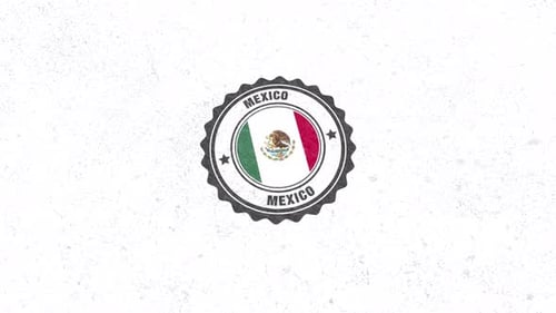 Mexico Flag Rubber Stamp