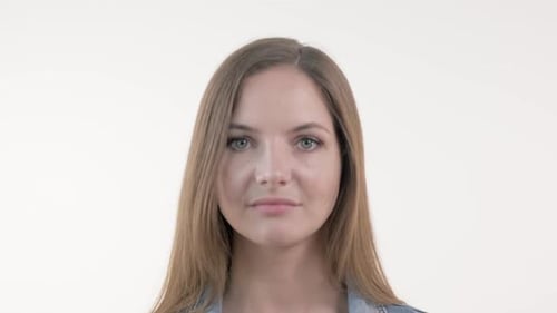 Smiling Woman Looking at Camera