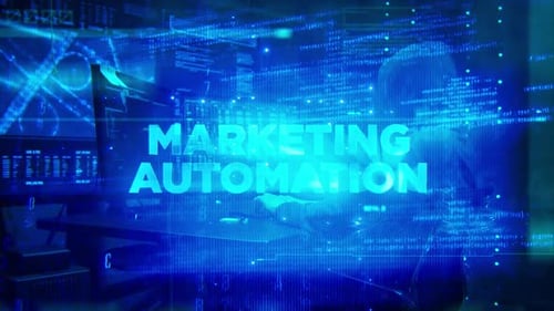 Marketing Automation Concept Technology Futuristic Data Background V02