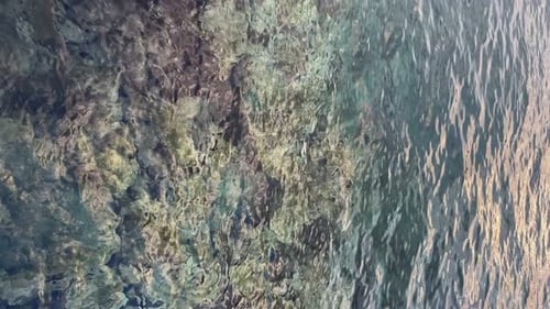 Top View of Crystal Clear Water