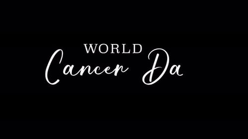World Cancer Day Kinetic Typography Ribbon Reveal