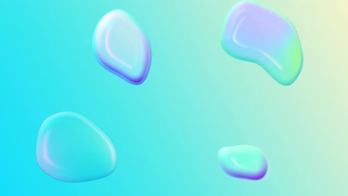 Flüssige Blasenanimation auf Hintergrund mit Farbverlauf | 4K-abstrakte Bewegte Grafiken