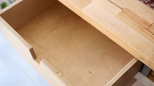 Top View of a Opened Empty Drawer