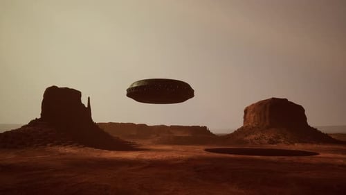 Außerirdisches Raumschiff schwebt über Arizona