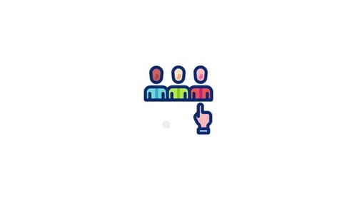 Icono animado de discriminación
