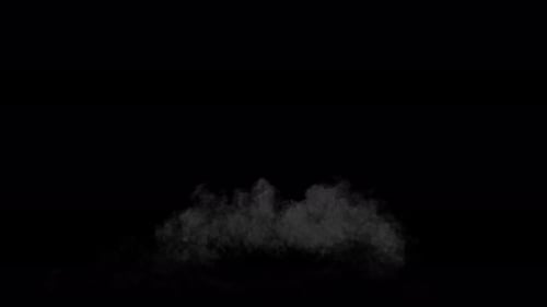 Dust wave explosion high view, transparent background